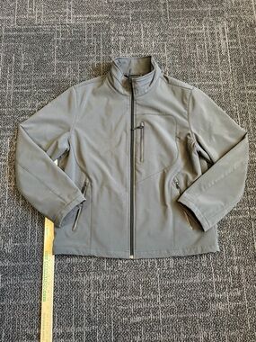 Kirkland Signature Men's Full Zip Gray/Grey Softshell Jacket Large